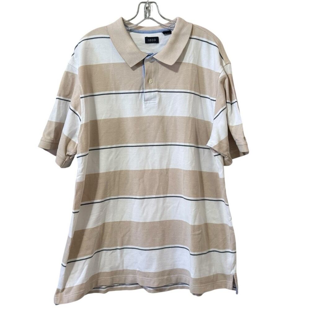Izod Men Size XL Polo Shirt Pullover Short Sleeve Cotton Preppy Golf Office City